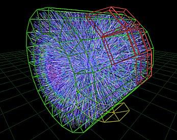 Simulated tracks in ALICE. Simulated tracks in ALICE.