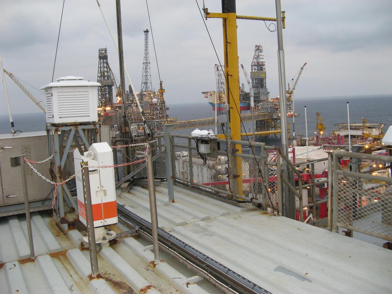 Location of the radiation instruments at EKOFISK