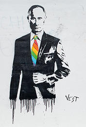 Putin, laget av gatekunstneren VEST.