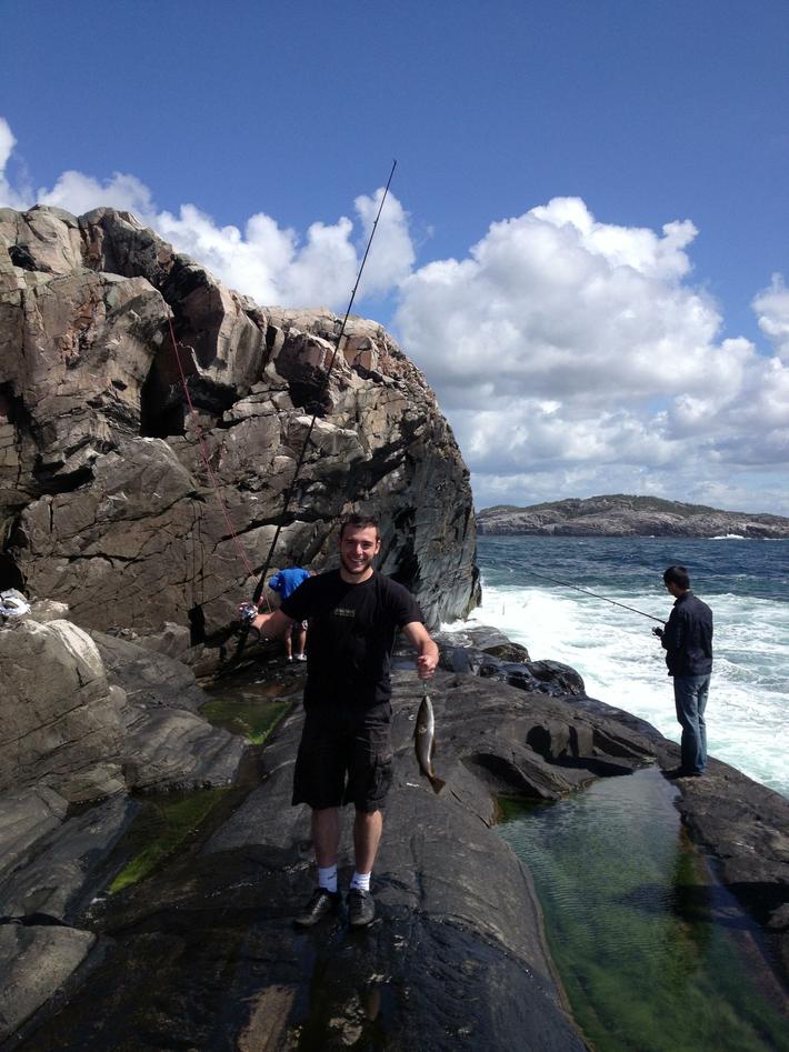 Yoann with his catch