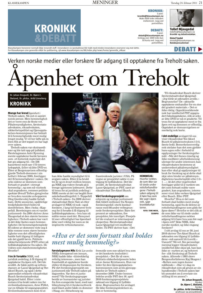 Kronikk - Klassekampen 24.02.11