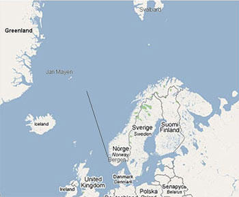 map showing approximate location