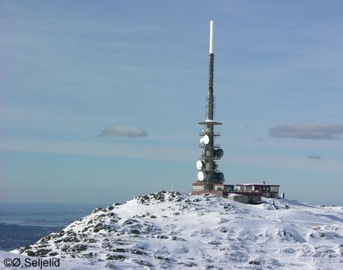 The location of the weather station at mount Ulriken