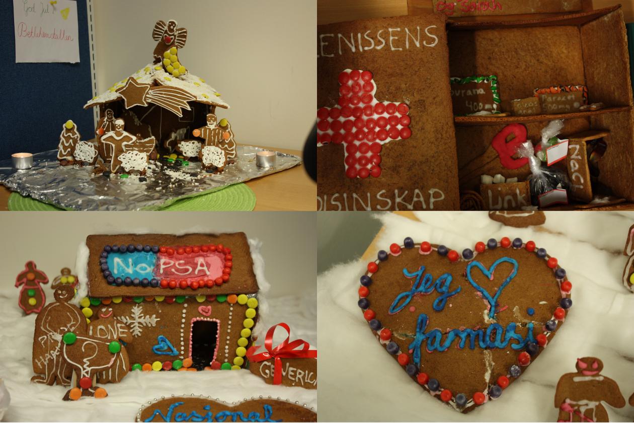 Noen bilder av bidragene til Pepperkakehuskonkurransen 2012.