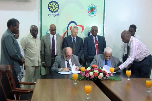 Signing ceremony with Sudan's Ministry of Culture and Information, October...