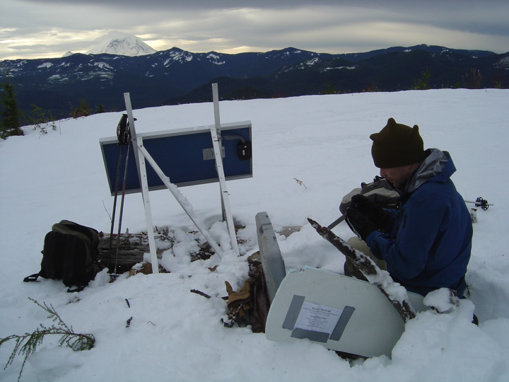 Seismic station installed above the Cascadia subduction zone (Washington...