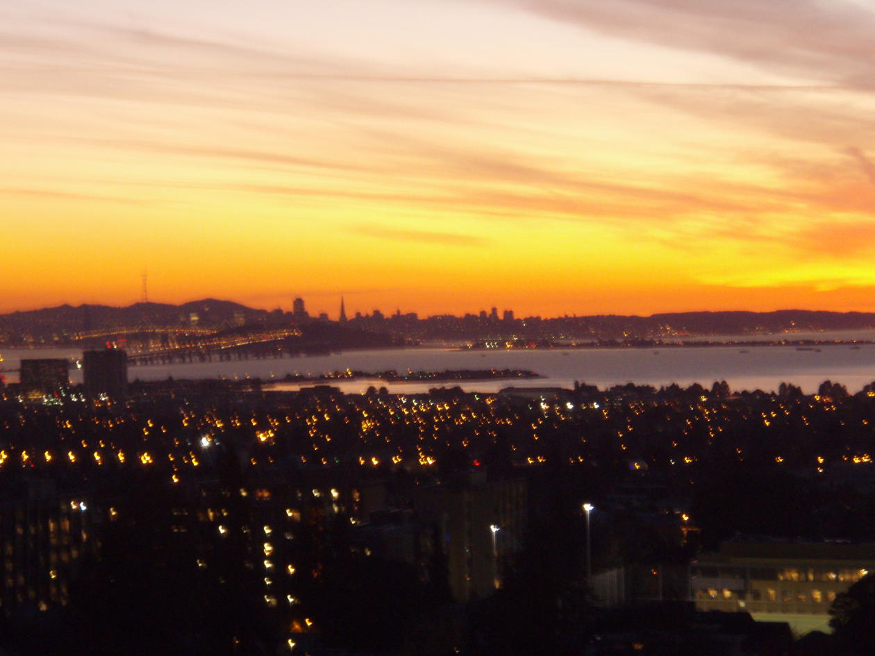 Sunset over Berkeley.