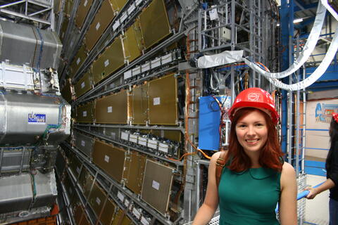 Agnethe seim Olsen fremfor ATLAS-detektoren