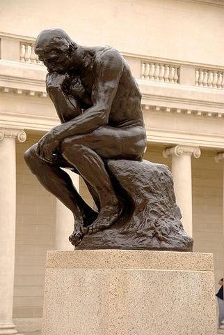 Photo of Auguste Rodin's sculpture The Thinker