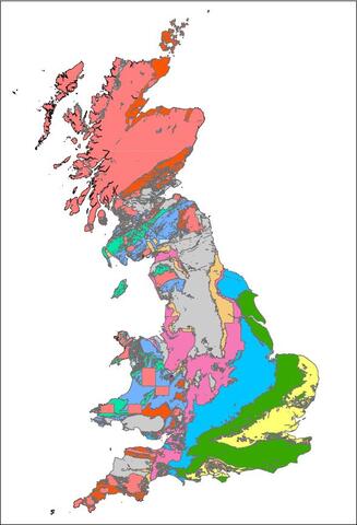 map Great Britain fossil