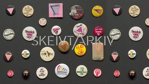 Et utvalg buttons fra skeivt arkiv
