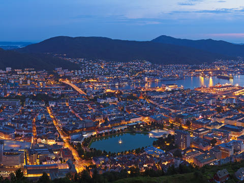 Cityscape of Bergen