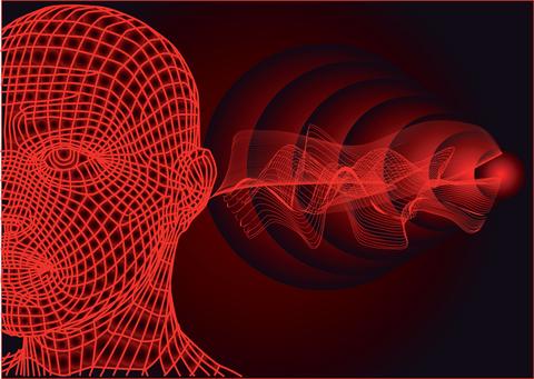 Vektor av lydbølger, illustrasjonsfoto til sak om hjerneforskning.