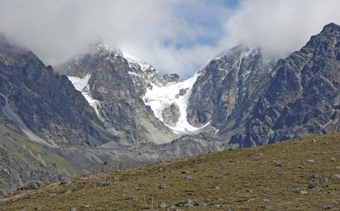 View of the Gongga Mountains and glacier