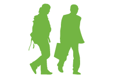 Grønt UiB folk logo