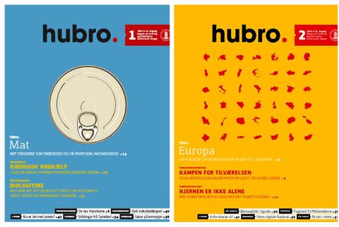 Forsidene til Hubro nummer 1 og 2, 2014