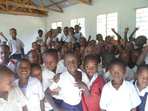 Picture of students at a school in Tanzania