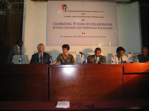 Vice-rector for international affairs, Anne Christine Johannessen, visits Khartoum in September 2013.