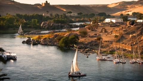 Bilde av seilbåt på Nilen