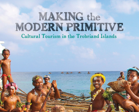 Forsiden på den nye boken til Michelle MacCarthy "Making the Modern Primitive: Cultural Tourism in the Trobriand Islands"