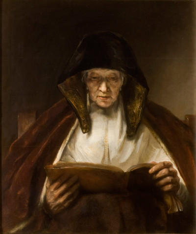 Old Woman Reading, Rembrandt, 1655