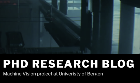 screenshot showing the words PHD RESEARCH BLOG: Machine Vision Project at University of Bergen