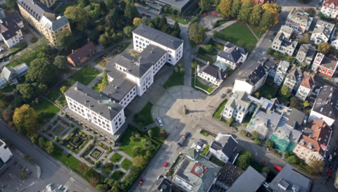 Aerial photo of Museplass 1, Bergen