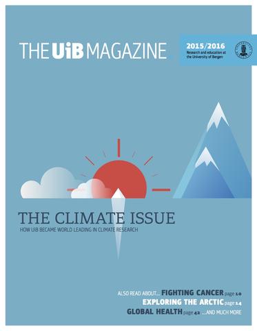 The front page of the The UiB Magazine 2015/2016, from the University of Bergen