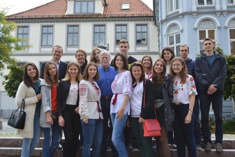 Group of ukrainian students