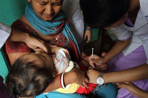 Vaccination measles Nepal