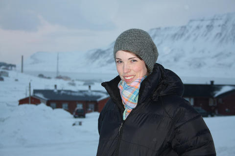 Meteorologistudent Cecilie Villanger stortrives på utveksling på Svalbard.