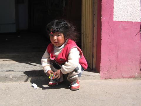 Little girl in Puno, Peru
