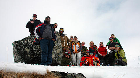 Participants at the annual Ph.d.-forum stay at Finse in 2008.