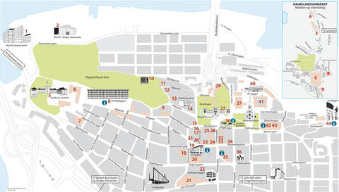 Map of main campus area.