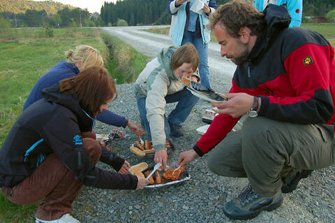Barbecuing during field course.