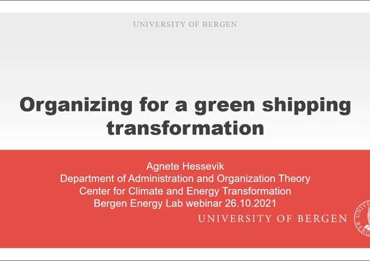 Green shipping networks and decarbonization of the shipping industry