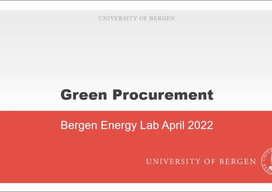 Green public procurement