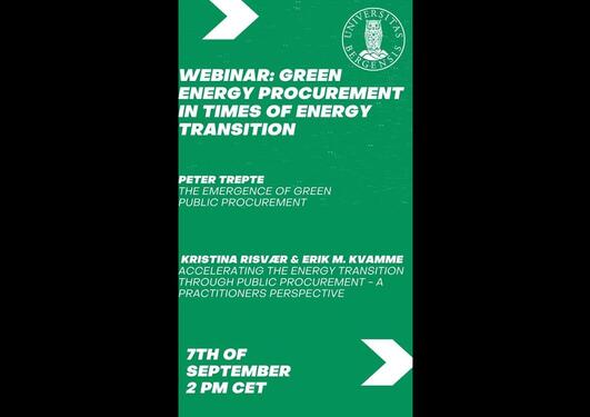 Green Procurement in Times of Energy Transition - Webinar