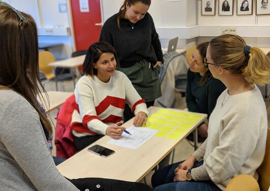 The author is explaining something to her collegues