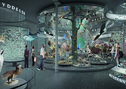 illustrasjon av museets nye utstillinger