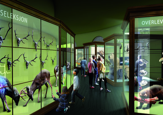 illustrasjon av museets nye utstillinger