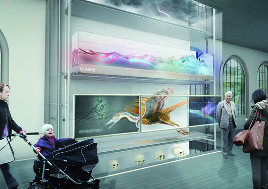 illustrasjon av museets nye utstillinger 