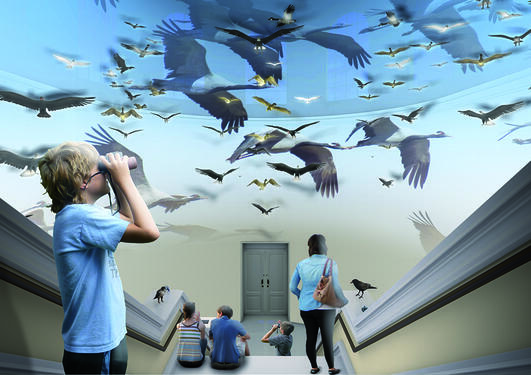 illustrasjon av museets nye utstillinger