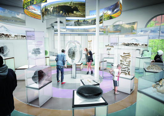 illustrasjon av museets nye utstillinger