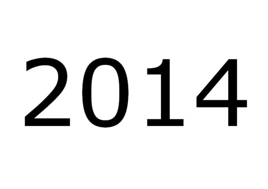 Årstalen 2014 på kvitbakgrunn