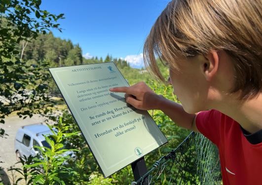 Første post i aktivitetsløypa