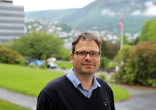 Data manager Benjamin Pfeil from the University of Bergen and the Bjerknes Centre for Climate Research photographed in Bergen in summer 2019.