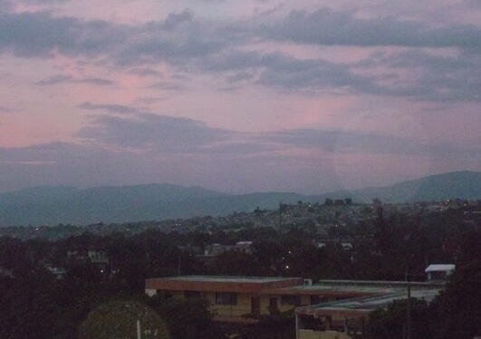 Port-au-Prince ved solnedgang. 