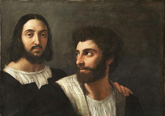 Raphael: Self-portrait with a friend