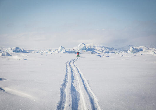 Bilde fra østsiden av Svalbard